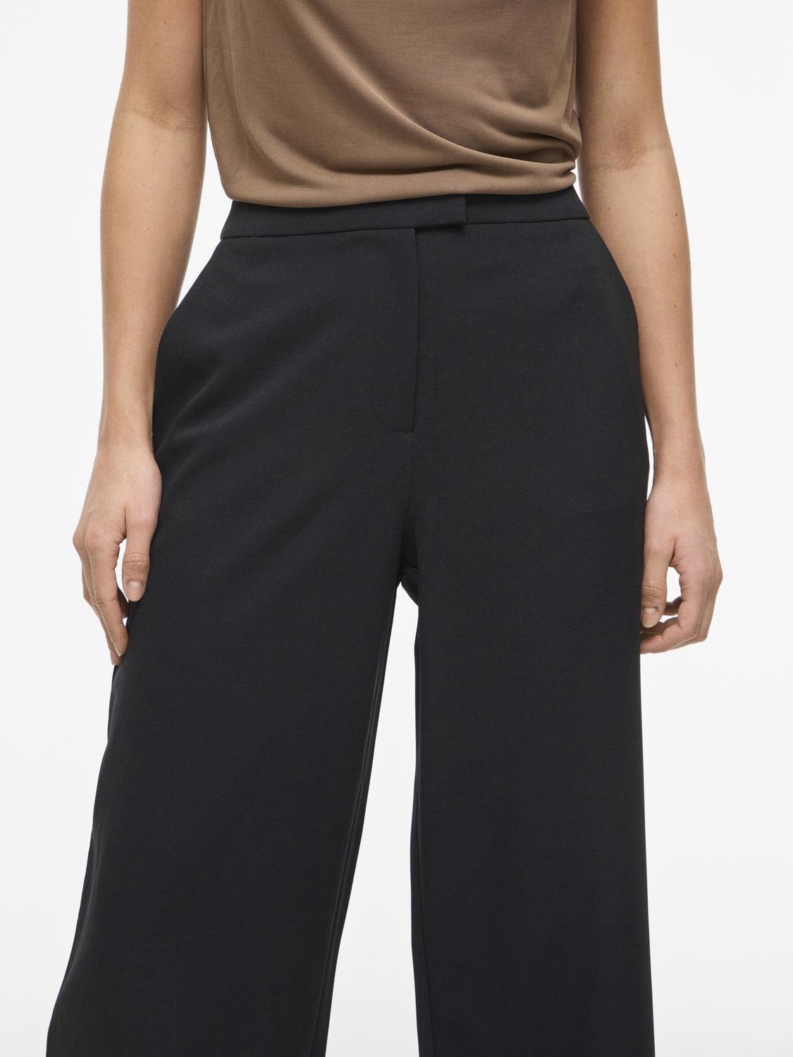 VIGERY Tailored Trousers - Black Beauty - VERO MODA & VILA Bergvik